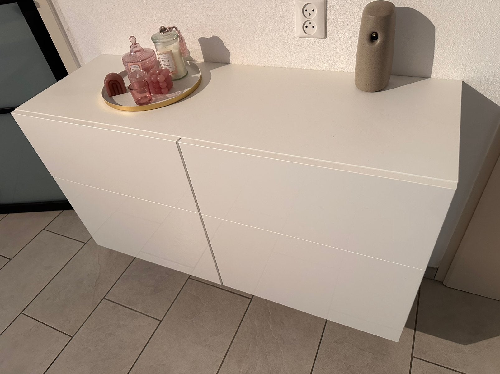IKEA BESTA kast hoogglans wit, Ophalen, Zo goed als nieuw, IKEA, Overige houtsoorten