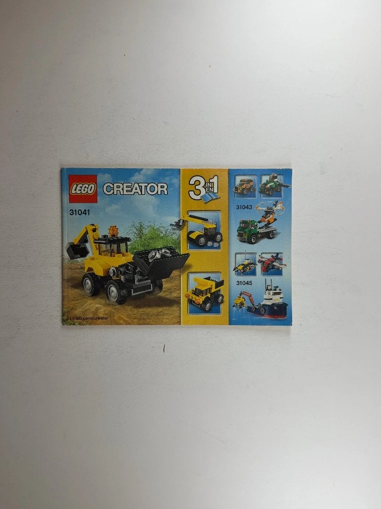 LEGO Creator 31041 (Instructions) Construction Vehicles, Gebruikt, Lego, Overige typen, Ophalen of Verzenden