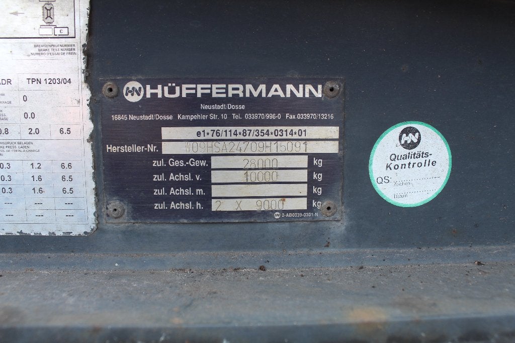 vrachtwagen aanhanger Huffermann, Auto's, Vrachtwagens, Overige merken, Particulier, Te koop