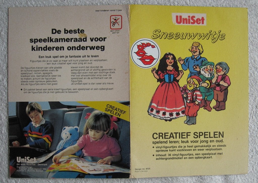 UniSet Creatief Spelen (1985) Sneeuwwitje, Verzenden, Overige typen