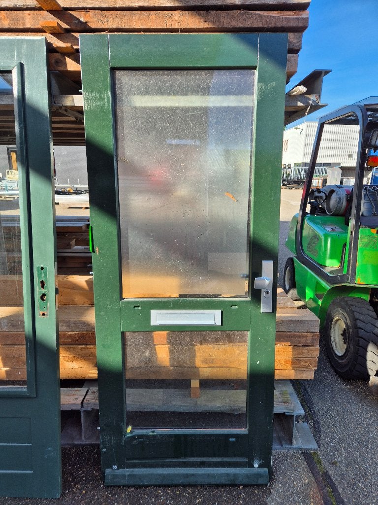 Voordeur deur buitendeur hardhout 210,5 x 87 ( 171 ), Ophalen, Gebruikt, 120 cm of meer, Nb
