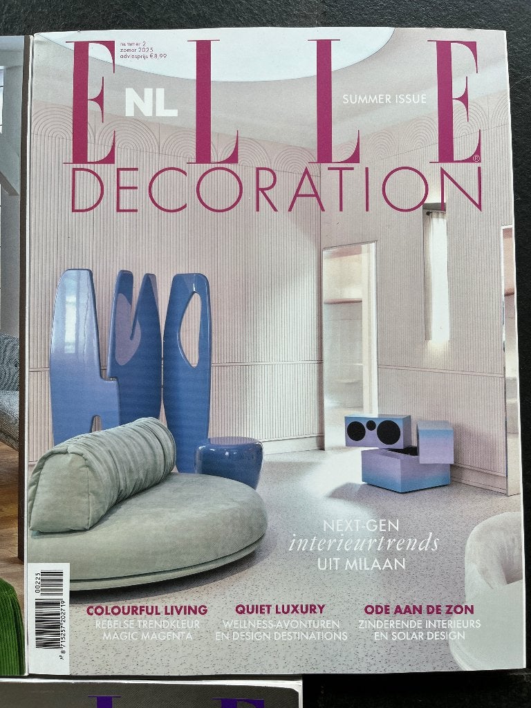 Elle Decoration magazine 5 nummers, Ophalen of Verzenden, Zo goed als nieuw, Glossy