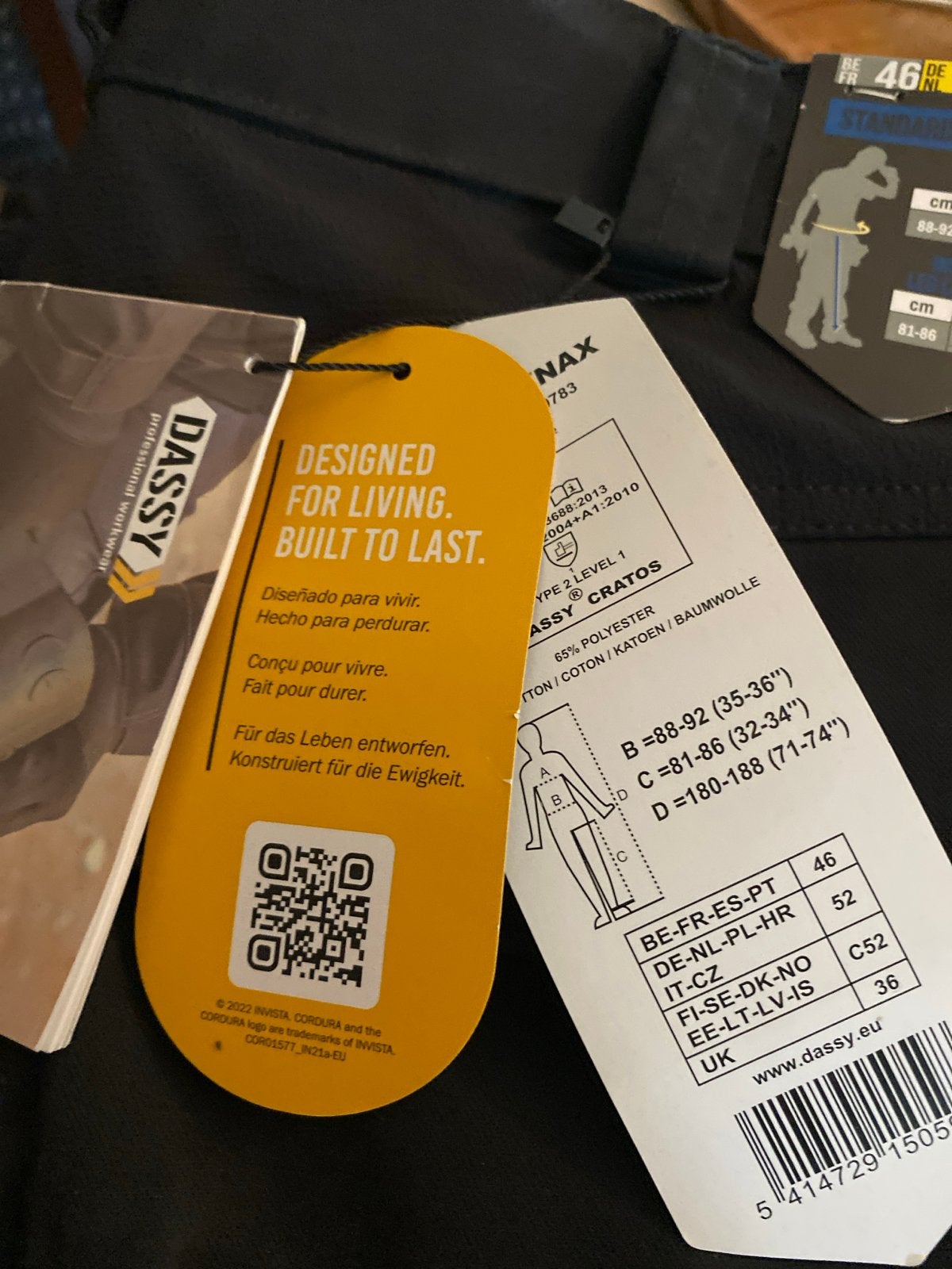 Dassy Dynax Werkbroek Zwart - Nieuw met labels, Ophalen of Verzenden, Nieuw, Maat 52/54 (L), Zwart