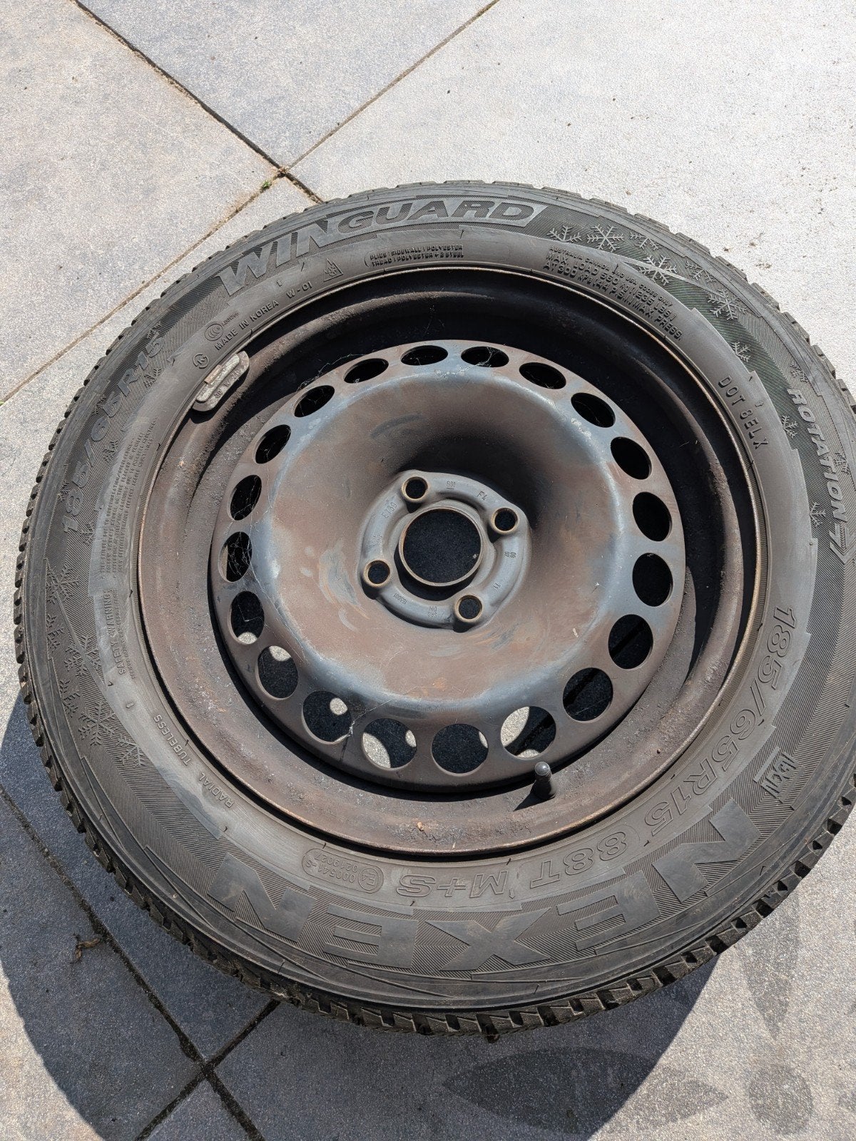 Winterbanden R15 185/65 met stalen velgen Opel Corsa Corsa, Ophalen, Gebruikt