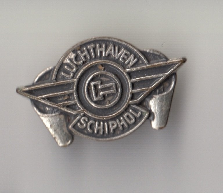 Luchthaven Schiphol Vliegveld broche, Niet vindbaar, Niet vindbaar, Zo goed als nieuw, Patch, Badge of Embleem