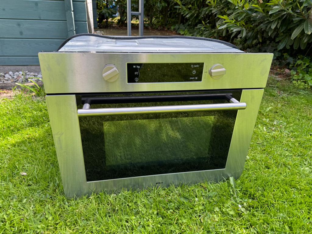 Atag inbouw comi oven/magnetron RVS, Witgoed en Apparatuur, Ovens, Ophalen, 45 tot 50 cm, Gebruikt, Combi-oven