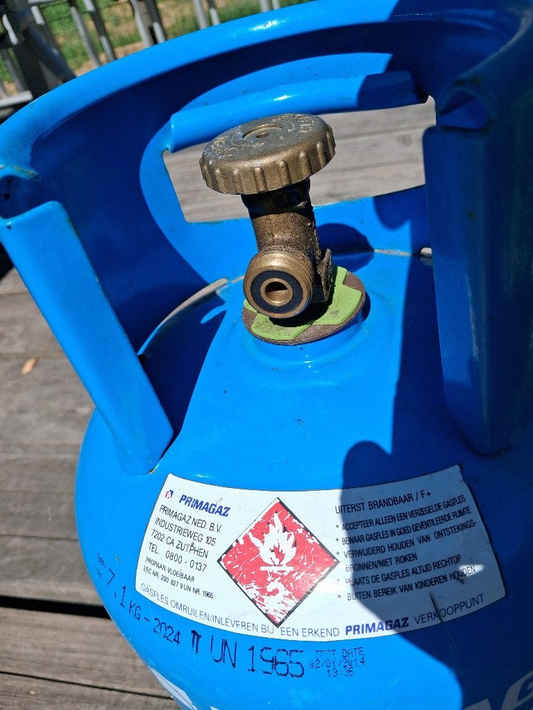 Gasfles 7kg blauw 2025, Ophalen, Gebruikt