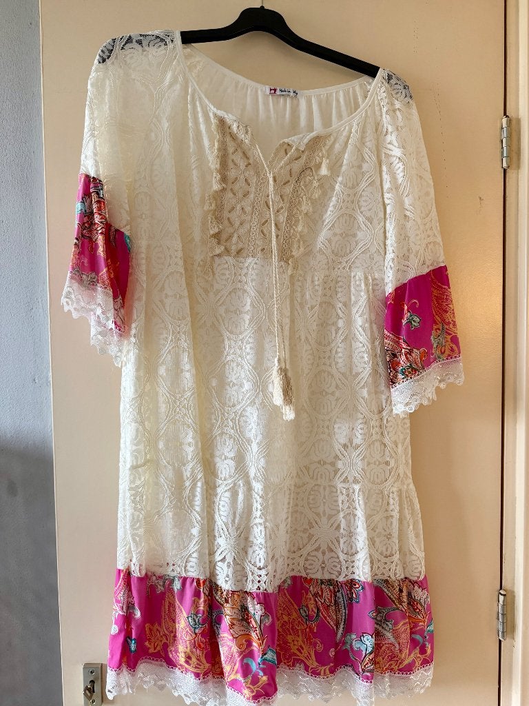 Ibiza stijl tuniek jurkje, Meerkleurig, Maat 42/44 (L), Nieuw, Ophalen of Verzenden