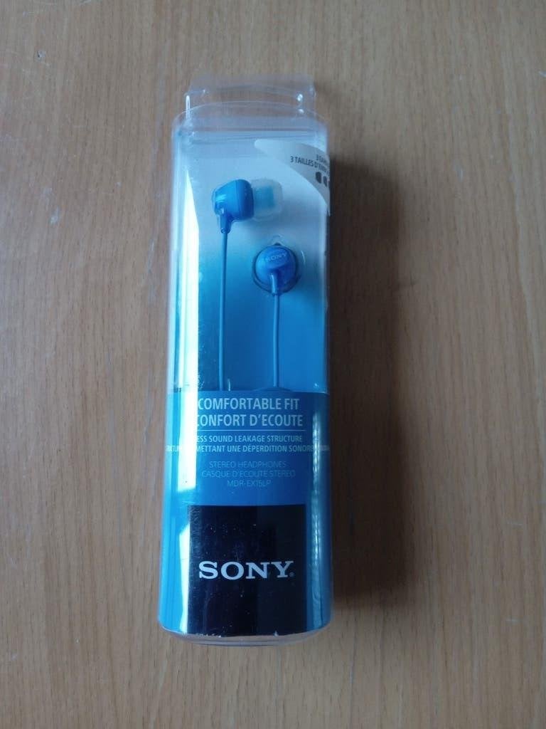 Sony oordopjes MDR-EX15LP blauw NIEUW, Telecommunicatie, Nieuw, Ophalen of Verzenden, Sony, In oorschelp (earbud)