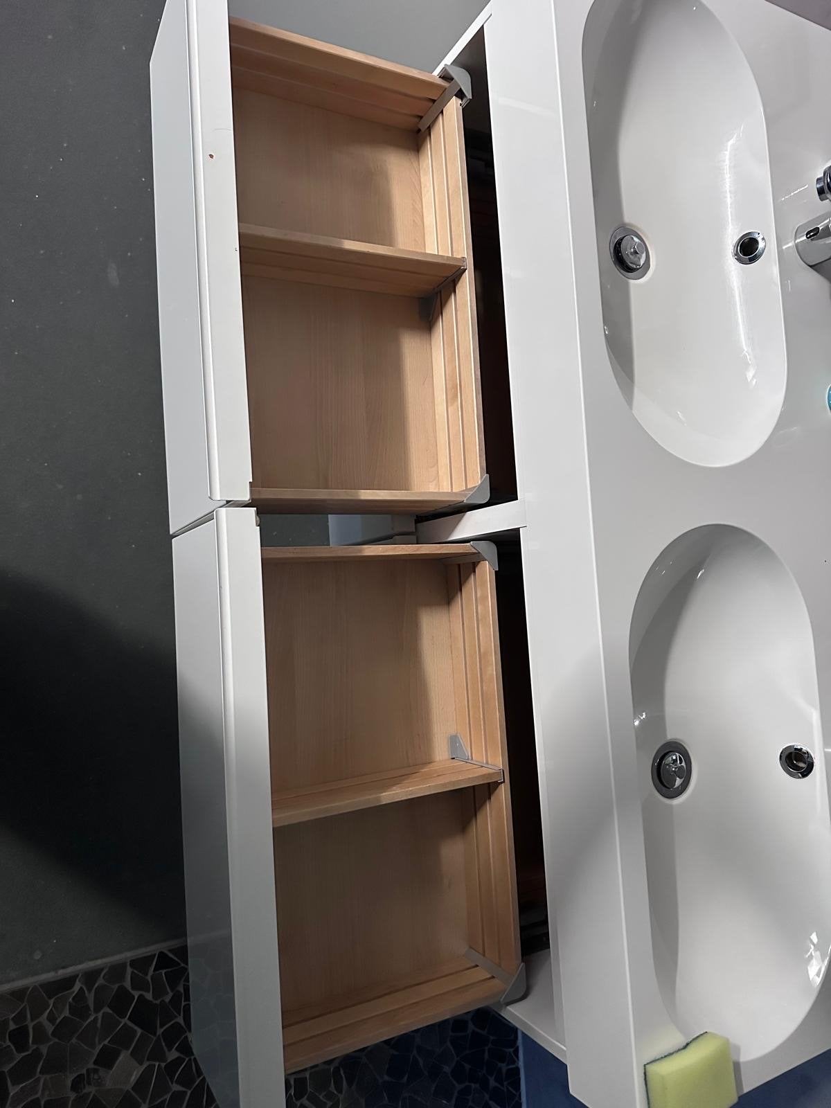 IKEA Badkamermeubel 120 cm breed met dubbele wasbak, Ophalen, 100 tot 150 cm, Zo goed als nieuw, Minder dan 100 cm