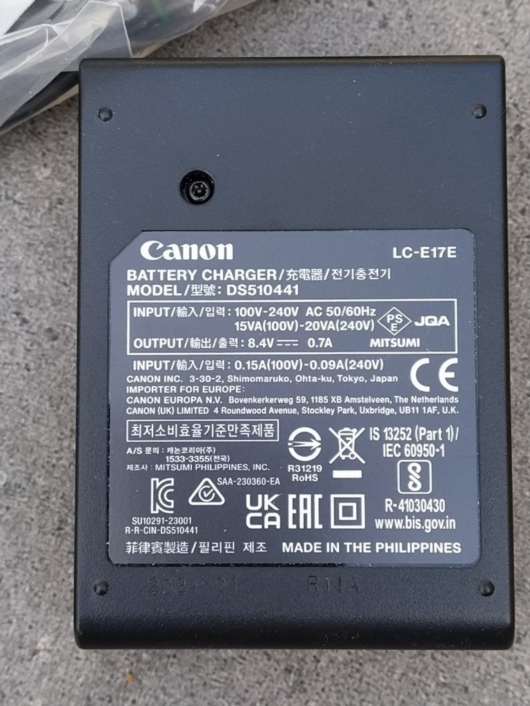 Foto 3 van Canon camera accu oplader LC-E17E