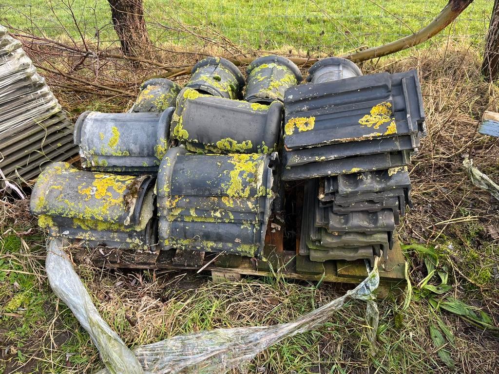 Platte Mulderpan vorsten jd laumans, Doe-het-zelf en Verbouw, Ophalen, Steen of Klei, Zo goed als nieuw, 15 m² of meer