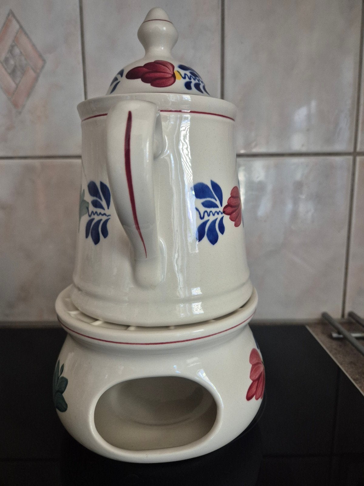 Boeren bont thee/koffiepot, Ophalen of Verzenden