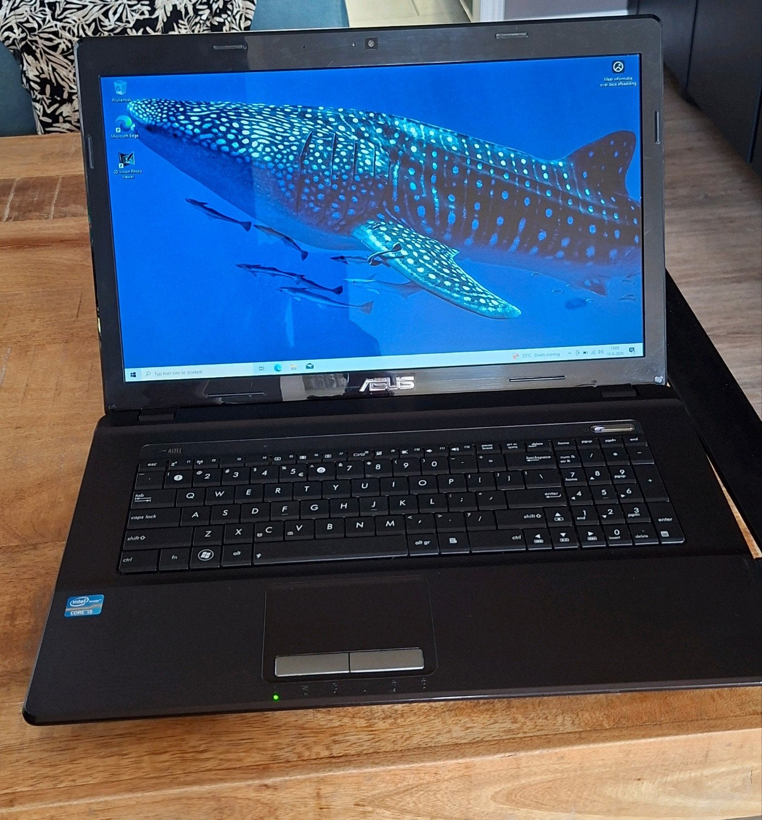 Laptop Asus i5 K73SJ-17,3" beeld-500Gb SSD etc., Ophalen, Gebruikt, Met videokaart, 2 tot 3 Ghz