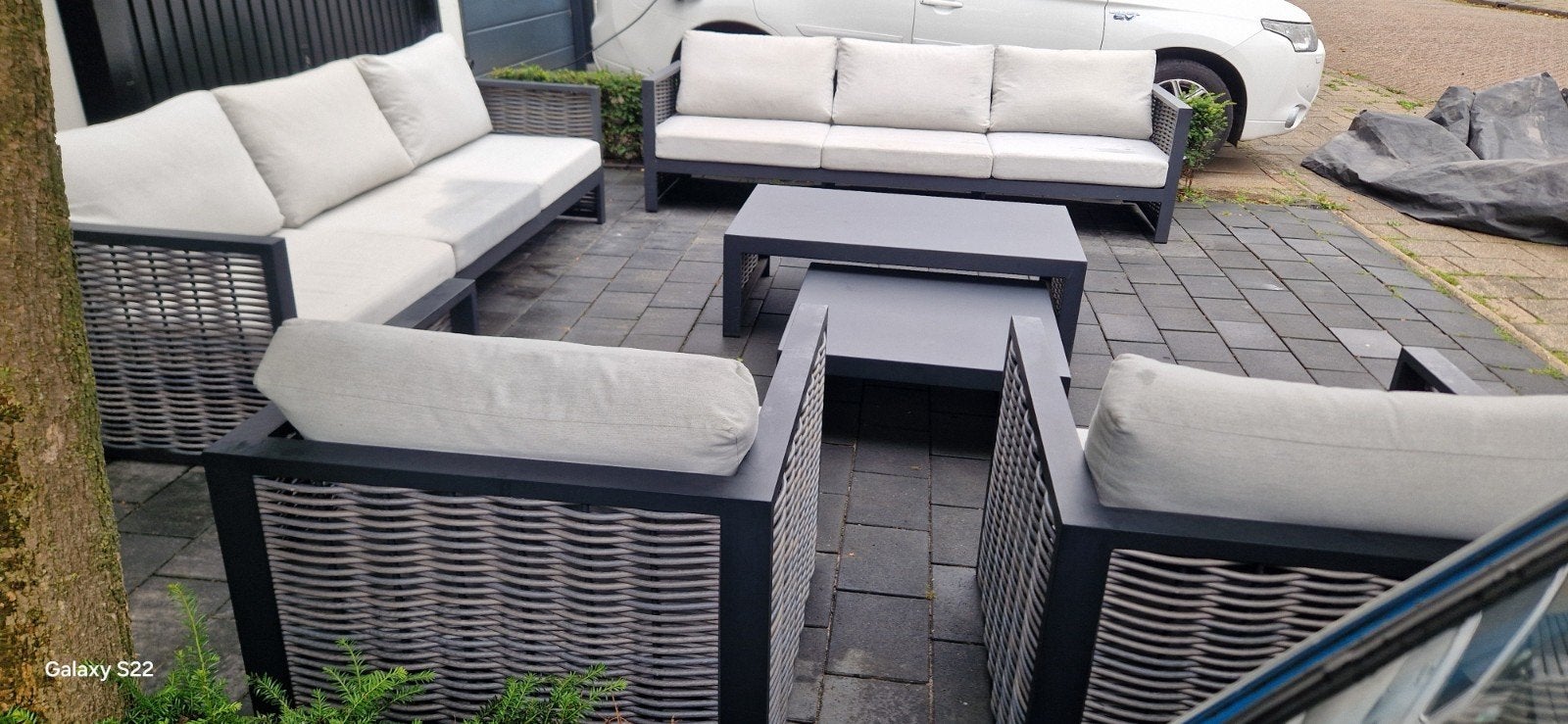 Luxe Bellagio Loungeset - Uitgebreid en Comfortabel, Ophalen of Verzenden, Wicker