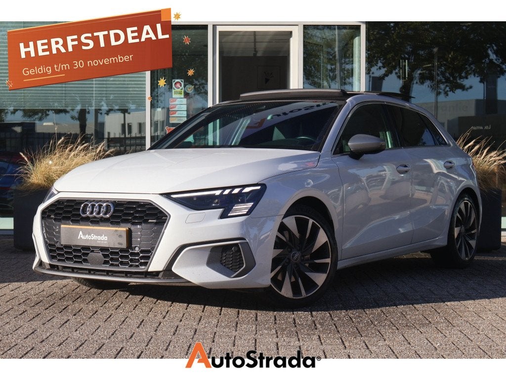 AUDI A3 Sportback 35 TFSI 150pk S-Line Edition One | Navi |, Auto's, Dealer onderhouden, Verwarmde buitenspiegels, 150 pk, Leder en Stof