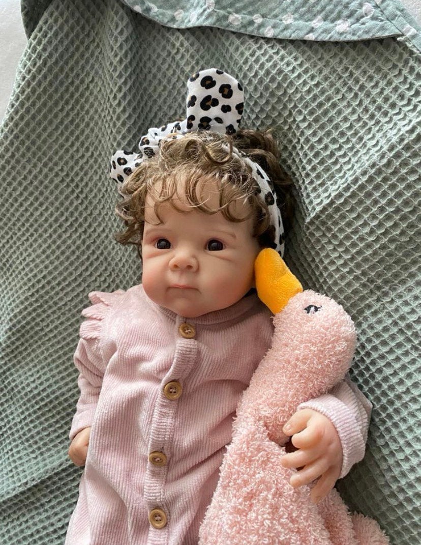Lief Reborn baby meisje, Verzenden, Zo goed als nieuw, Pop, Levensecht of Reborn