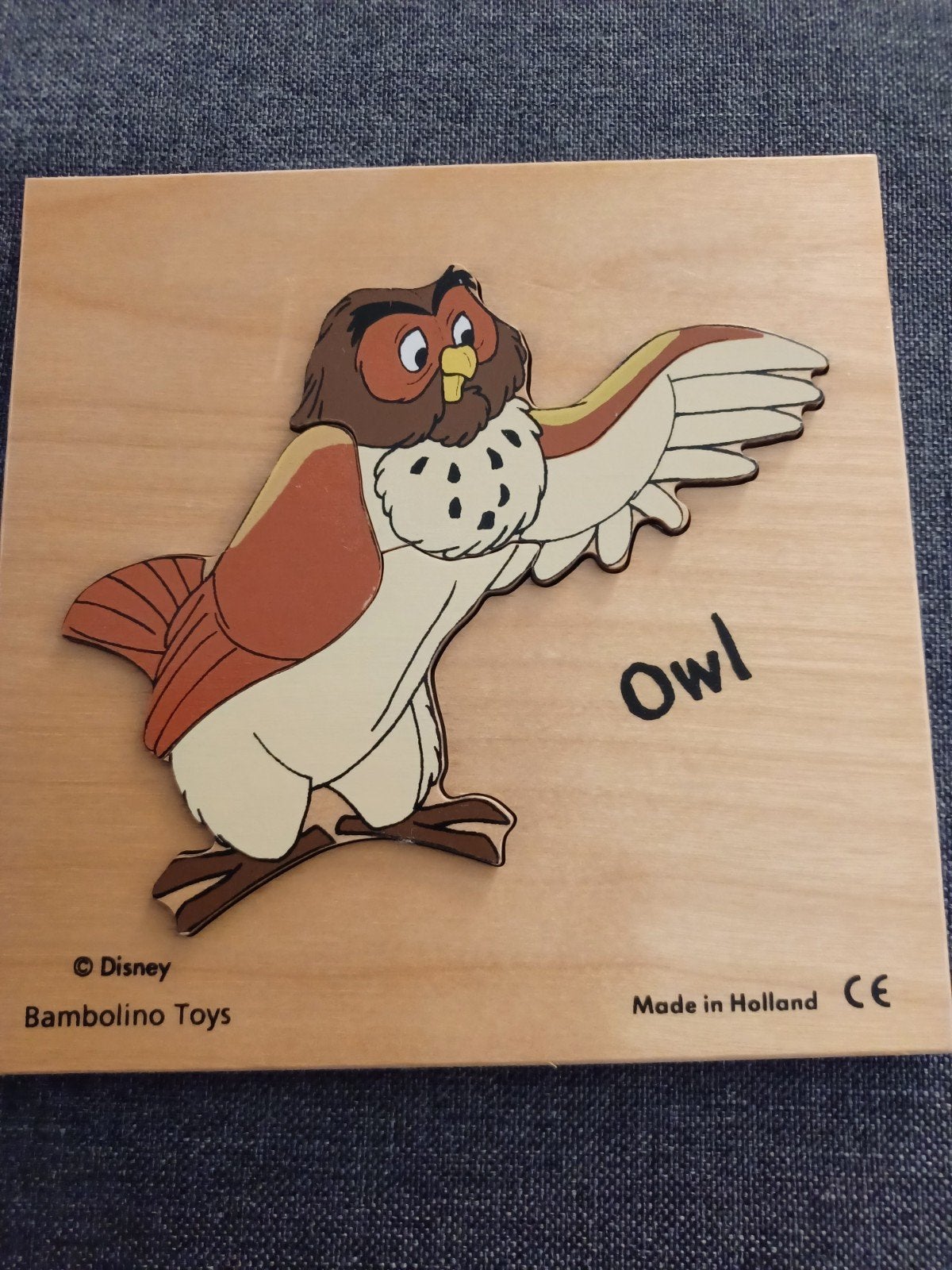 Disney Bambolino Toys Houten Uil Puzzel, Kinderen en Baby's, Speelgoed | Kinderpuzzels, Ophalen of Verzenden, Minder dan 10 stukjes
