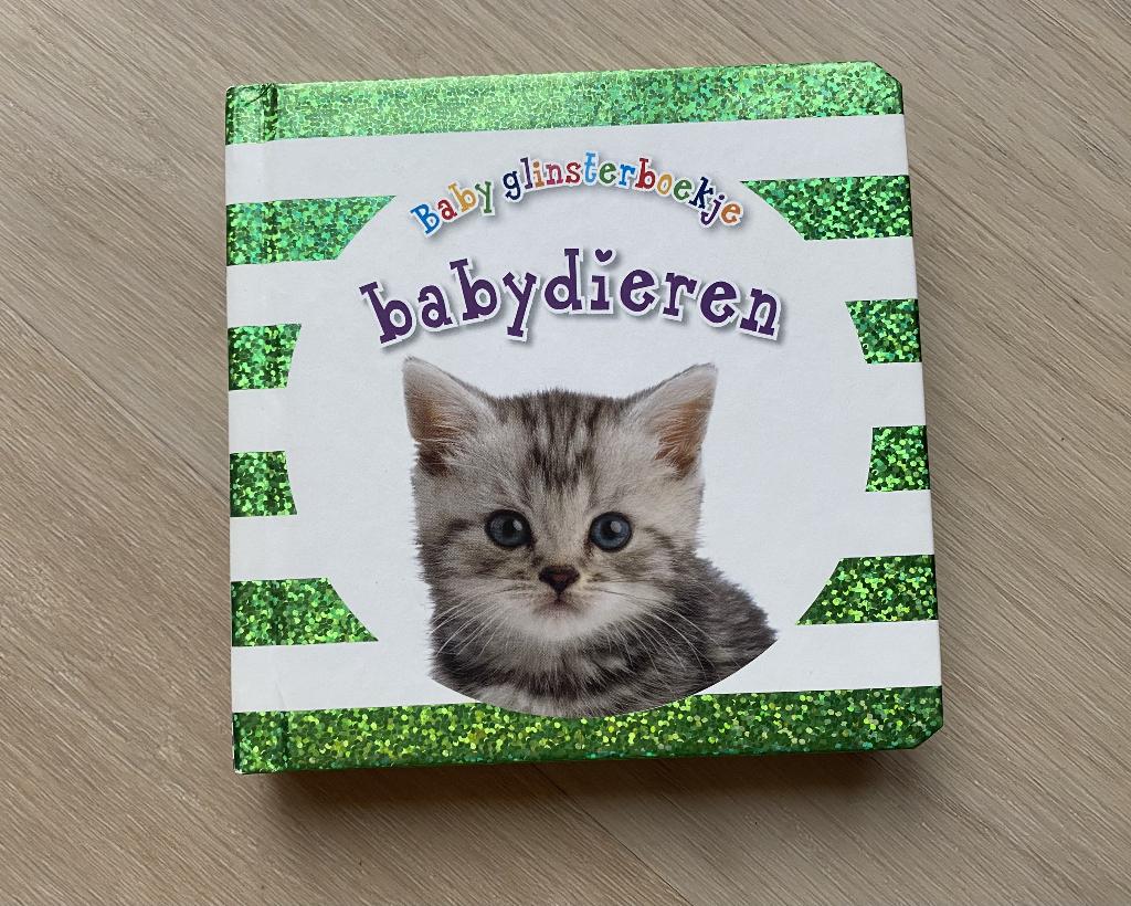 Baby glinsterboekje ‘babydieren’ | baby speelgoed, Ophalen of Verzenden, Zo goed als nieuw, 6 tot 12 maanden