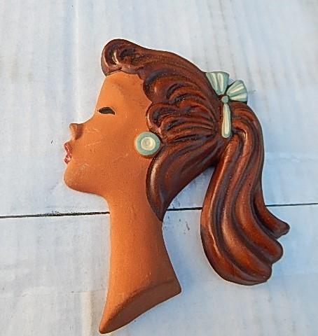 Oud Vintage Vrouwenkopje - retro mid century fifties, Antiek en Kunst, Antiek | Keramiek en Aardewerk, Ophalen of Verzenden