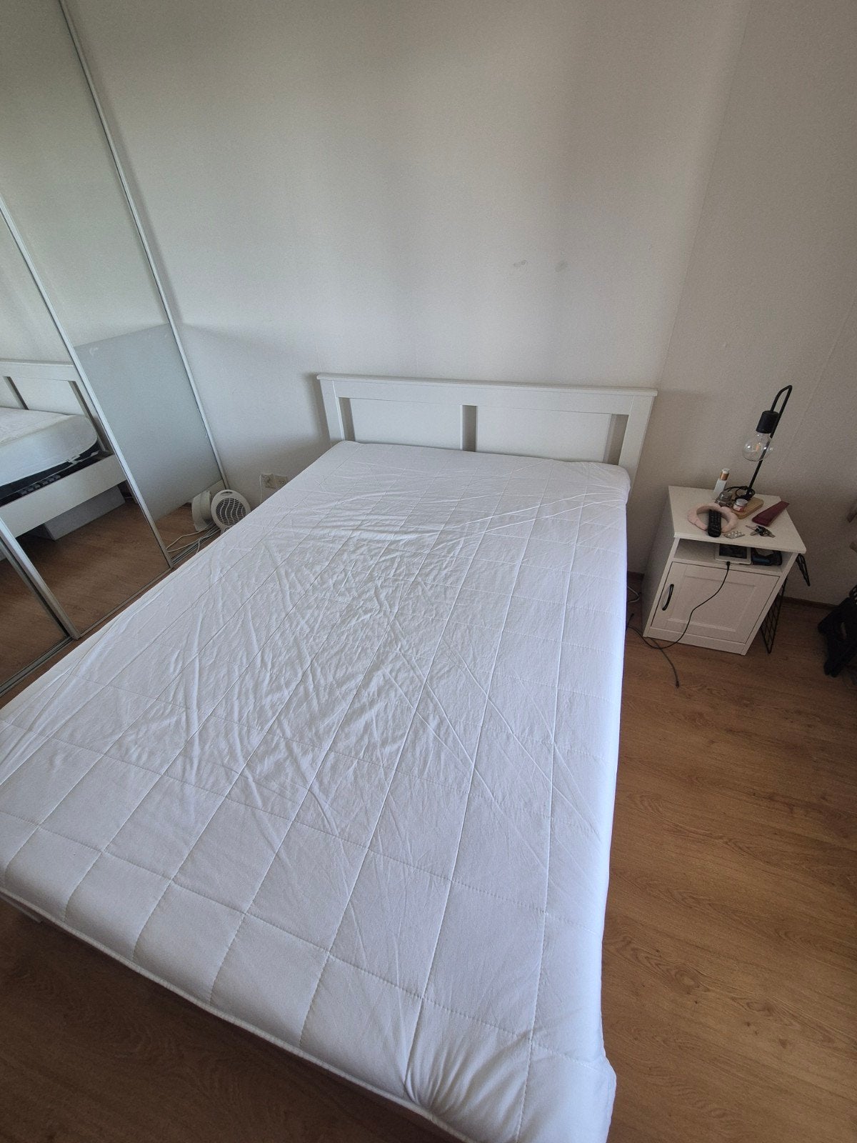 Emma Hybrid V2s Mattress 140x200 + FREE IKEA Bed Frame + 2 B, Ophalen, Wit, Tweepersoons, 140 cm