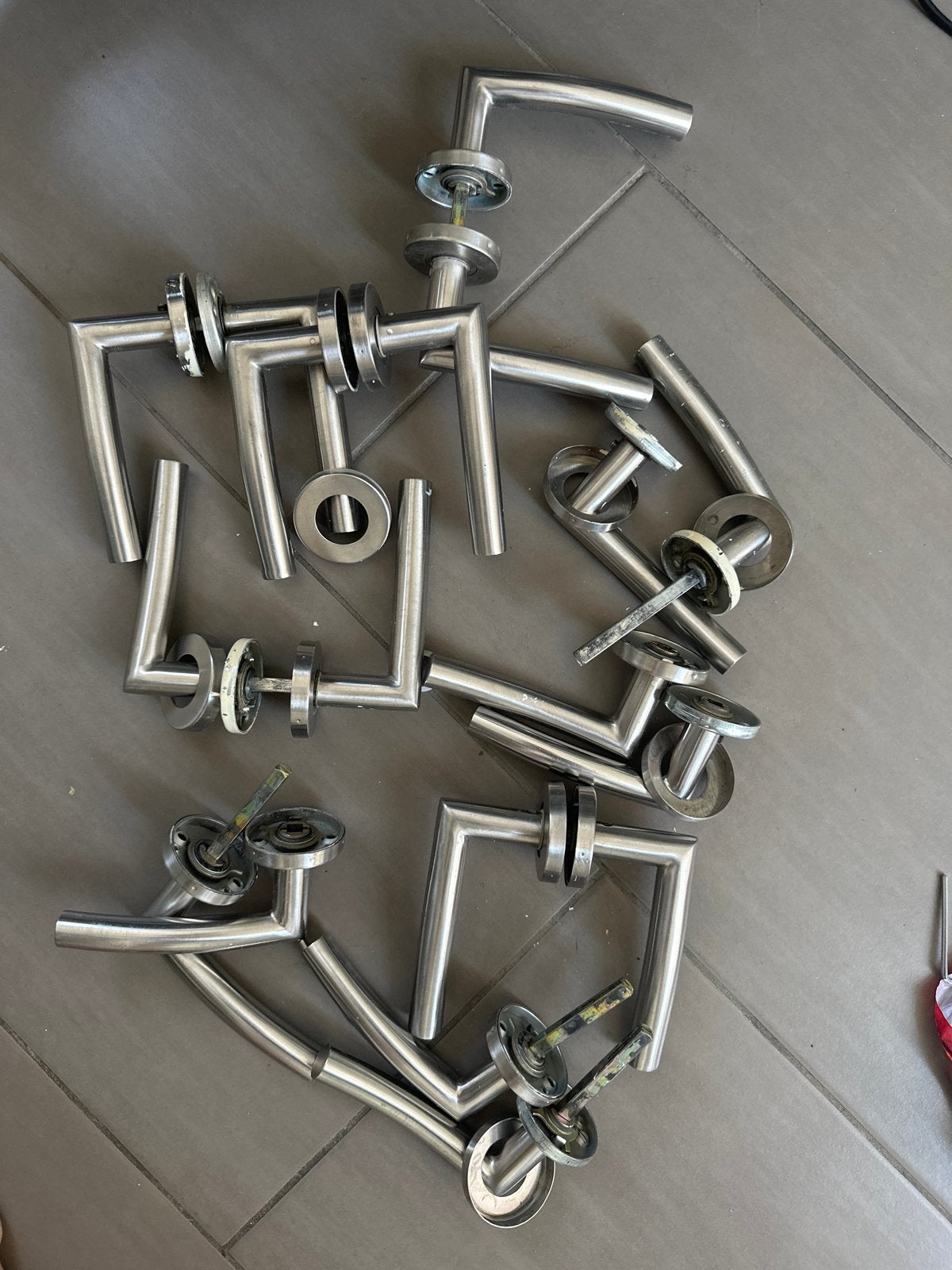 Set van RVS Deurkrukken - Gebruikt, Ophalen, Gebruikt, Rvs, Klink of Kruk