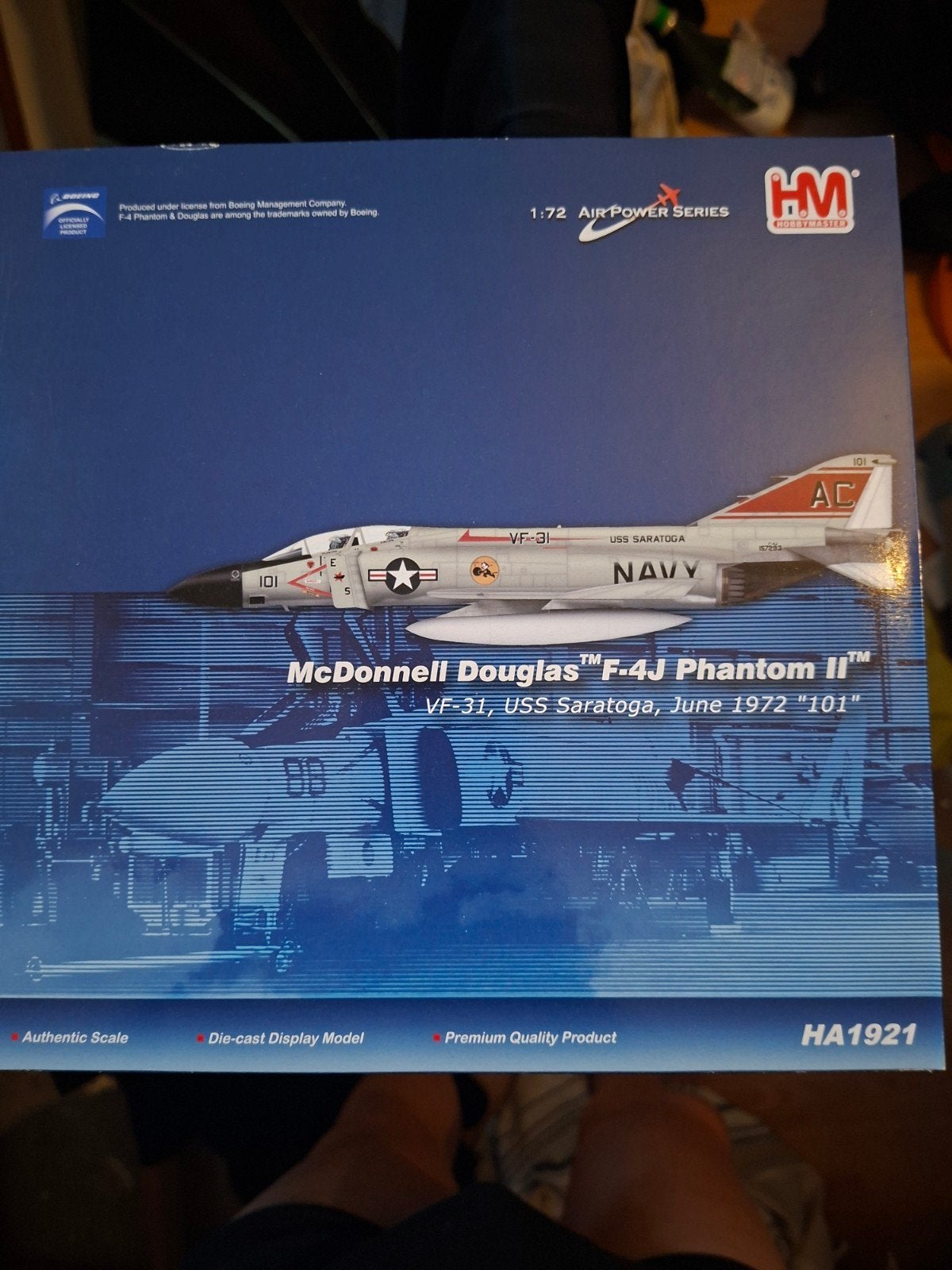 Hobbymaster F-4J Phantom II VF-31 HA1921, Overige merken, 1:72 tot 1:144, Nieuw, Ophalen of Verzenden