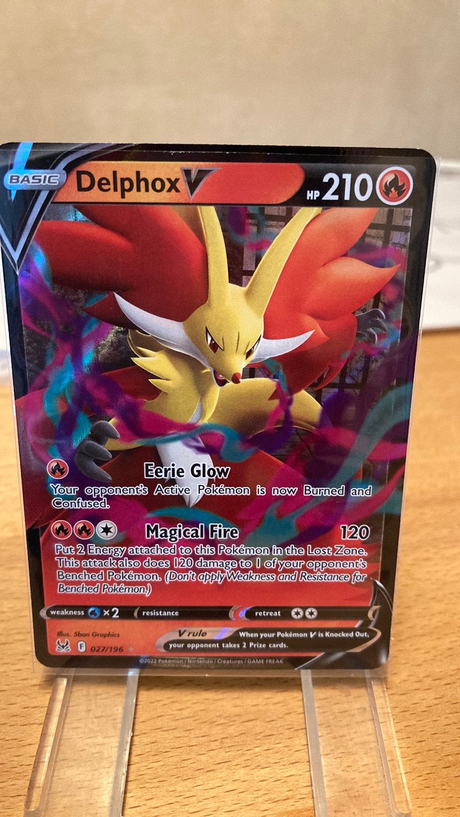Pokemon Delphox V 27/196 Lost Origin 3,00 euro, Ophalen of Verzenden, Zo goed als nieuw