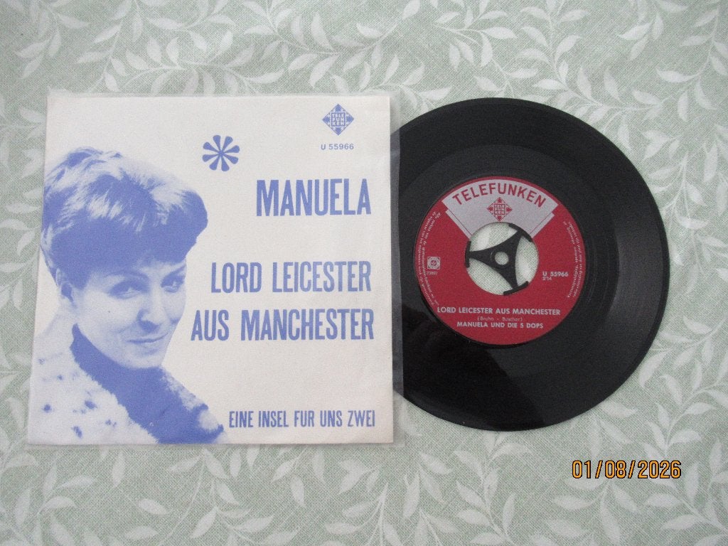 Manuela     Lord Leicester aus Manchester, Originele persing, 7 inch, Ophalen of Verzenden, Zo goed als nieuw