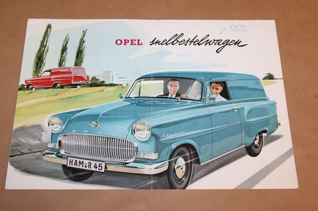 Oude brochure - Opel Snelbestelwagen - Circa 1960 !!, Ophalen of Verzenden, Zo goed als nieuw, Opel