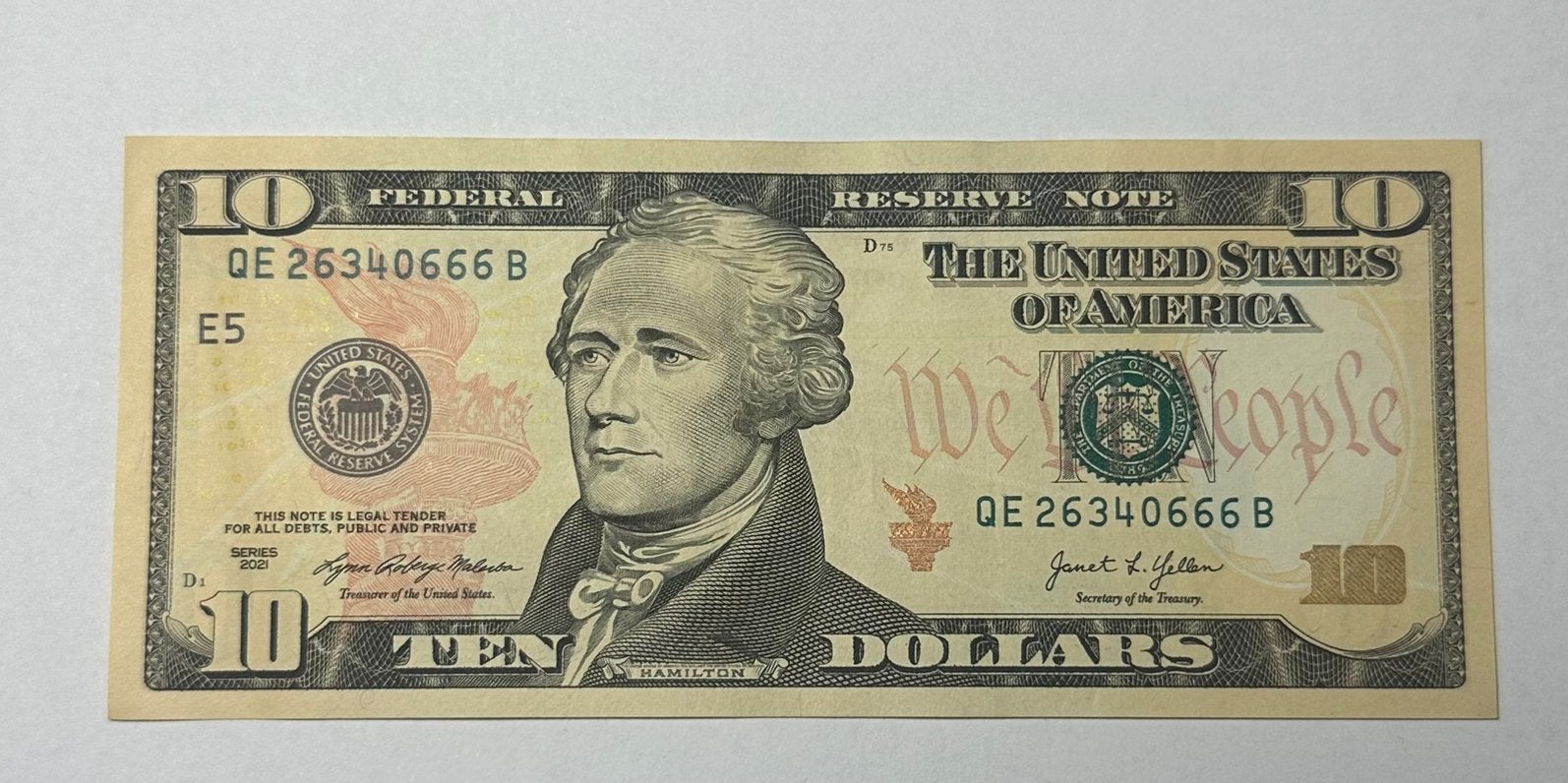 USA 10 Dollar Biljet - Nette Staat, Postzegels en Munten, Bankbiljetten | Amerika, Ophalen of Verzenden, Noord-Amerika, Los biljet