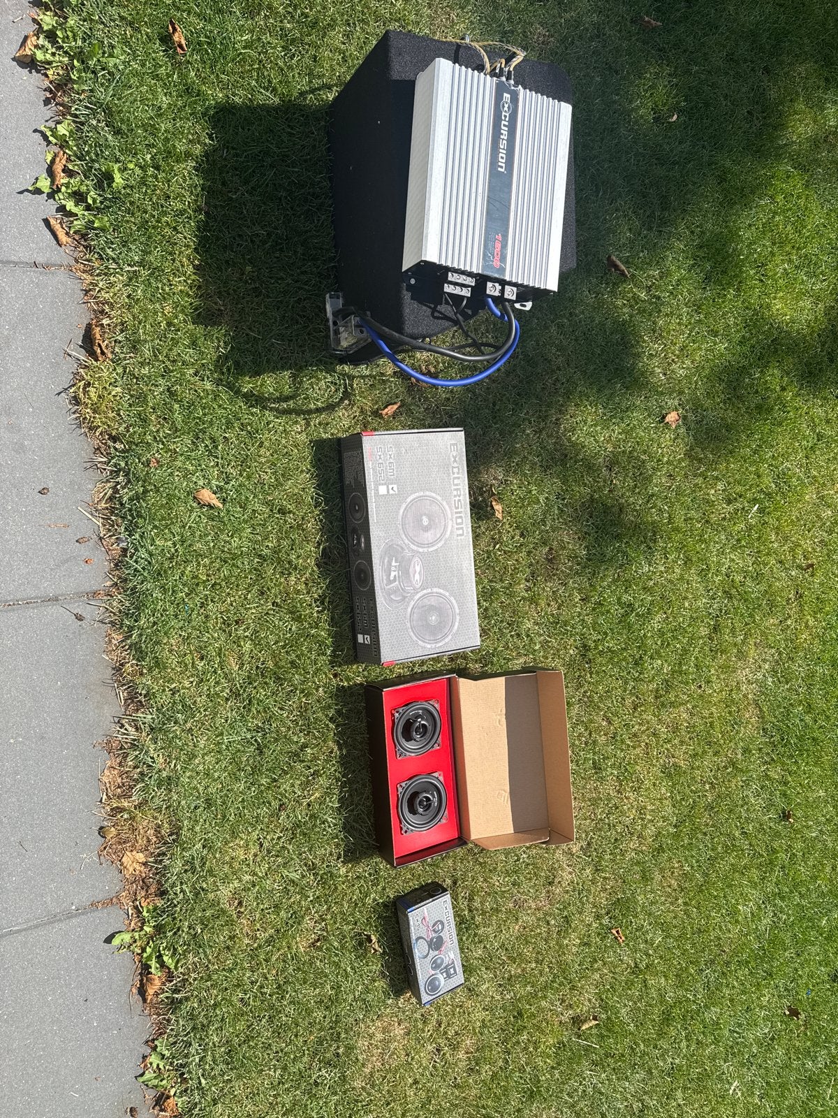 Complete Excursion Car Audio Set: Versterker, Subwoofer, Spe, Ophalen, Gebruikt, Overige merken