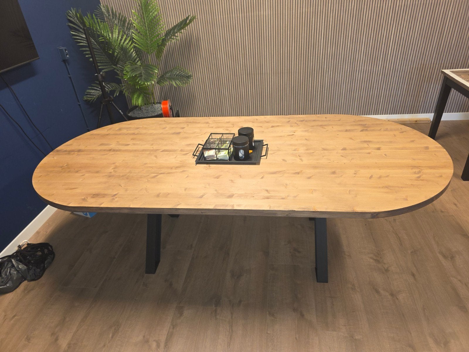 Grote eet/vergadertafel 250cm, Ophalen, Rechthoekig, 200 cm of meer, 100 tot 150 cm