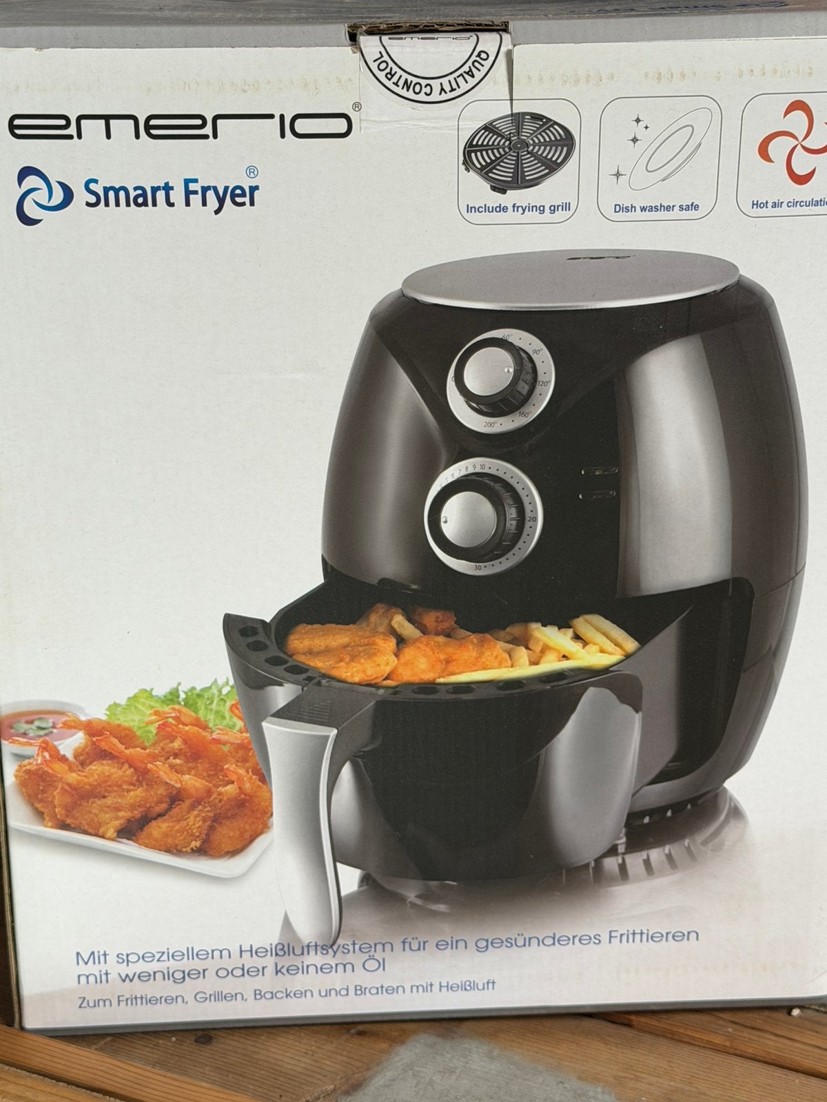 Esmerio Airfryer, Ophalen of Verzenden, Zo goed als nieuw, Airfryer