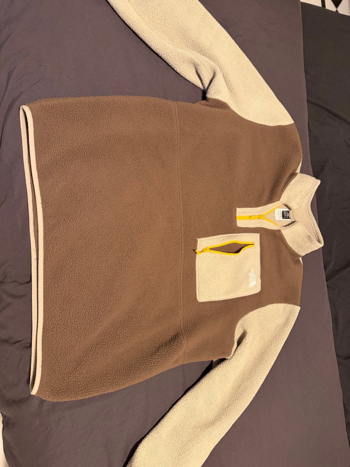 The North Face Fleece Trui - Bruin/Beige XL, Kleding | Heren, Ophalen of Verzenden, Zo goed als nieuw, Maat 56/58 (XL), Bruin
