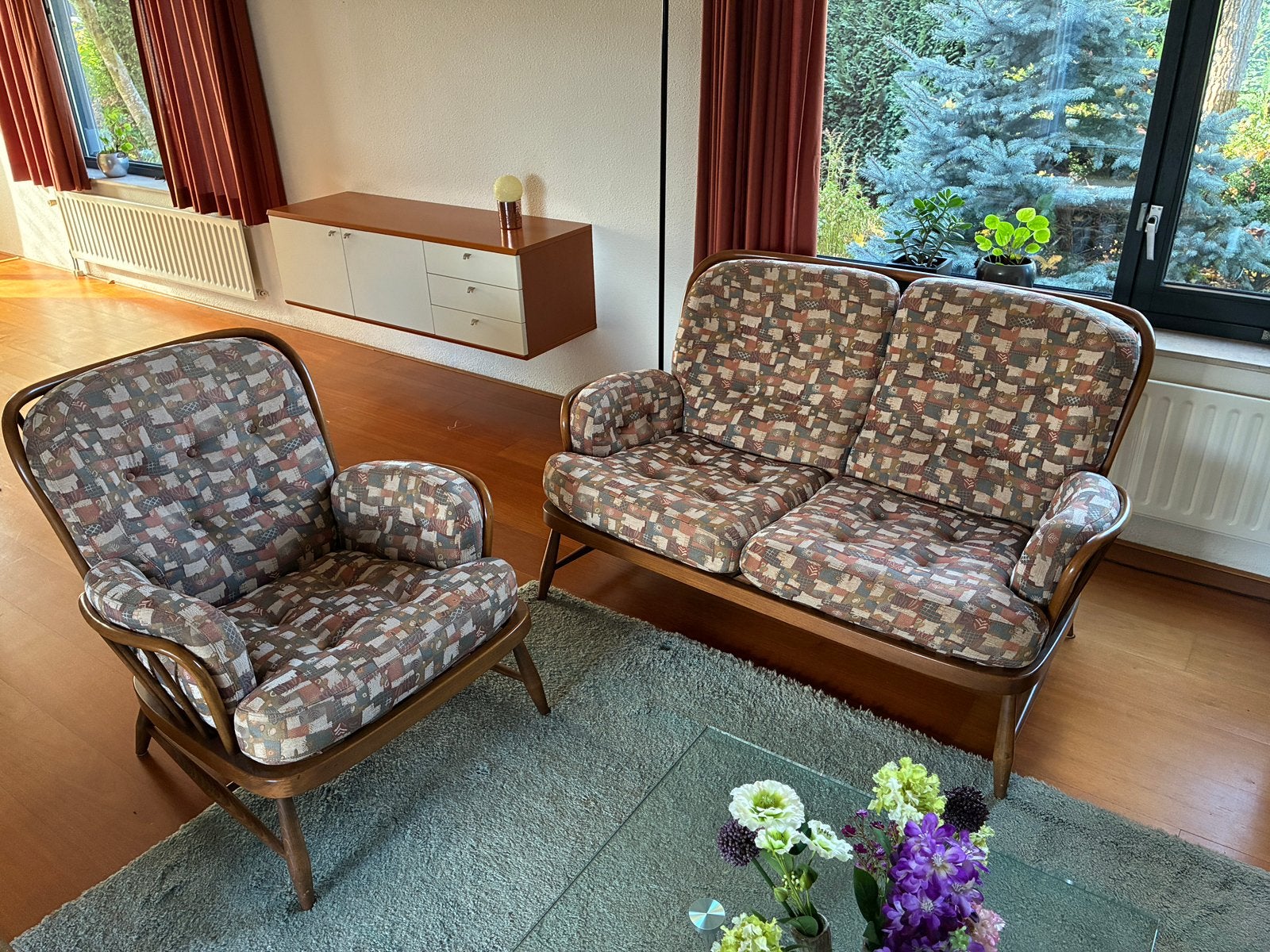 Ercol Jubilee bankstel (2-zits en 2x fauteuil).  (zgan), Ophalen