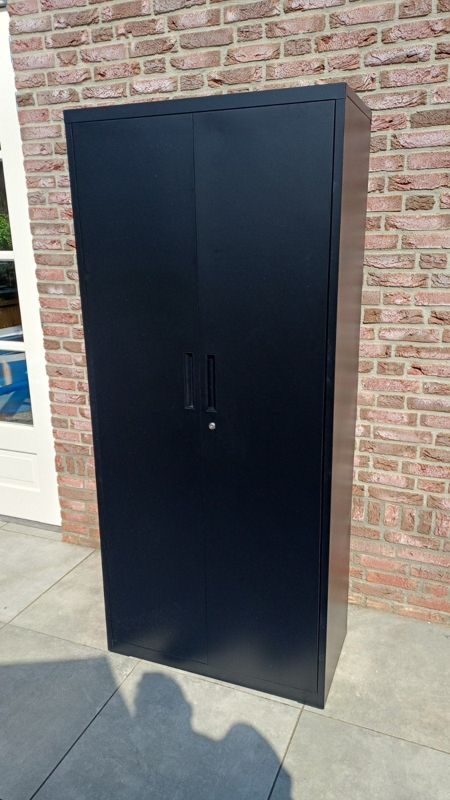Archiefkast Stellingkast Opslagkast Zwart Staal 80x40x180cm, Ophalen, 50 tot 100 cm, Zo goed als nieuw, Met slot