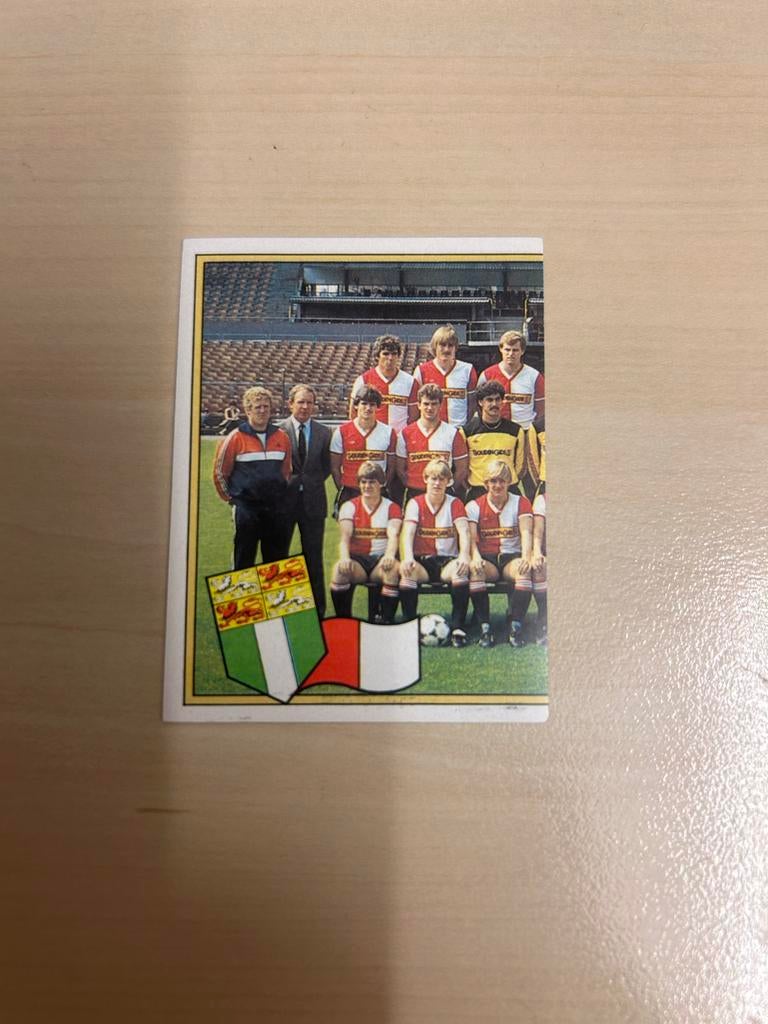 Panini Voetbal 83 Spelerskaart - Feyenoord Teamfoto, Ophalen of Verzenden, Zo goed als nieuw, Feyenoord, Spelerskaart