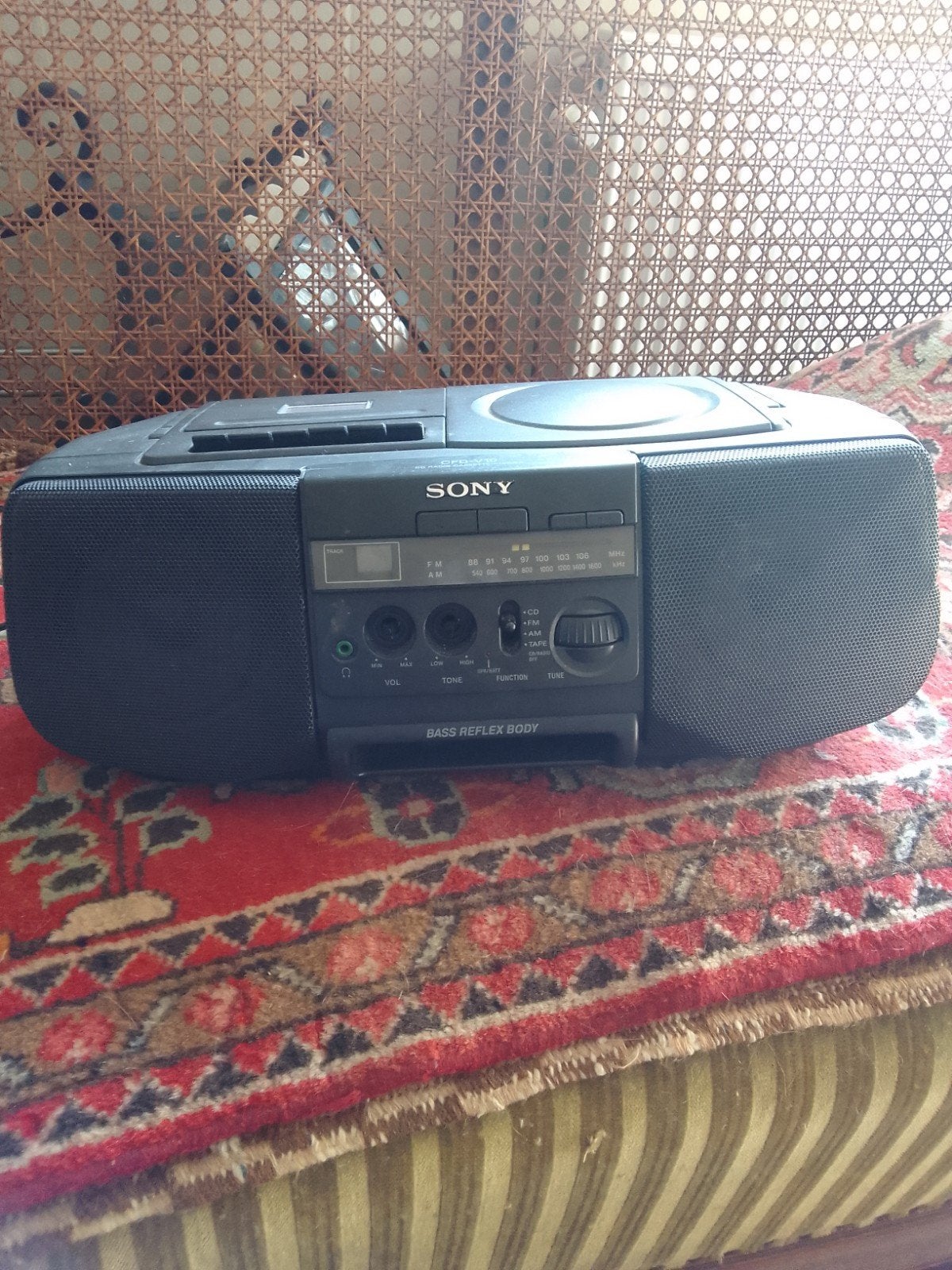 Sony CFD-V10 CD Radio Cassette Recorder Boombox, Ophalen of Verzenden, Gebruikt, Radio, Met cd-speler
