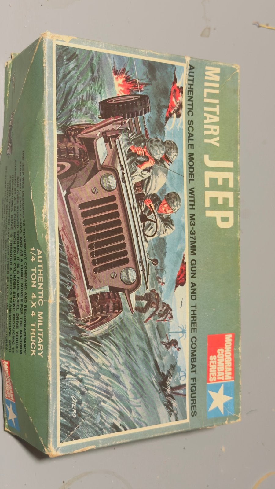 Monogram Willy’s jeep (afbouwen) | 1:35 modelbouw ww2, Ophalen of Verzenden, Gebruikt