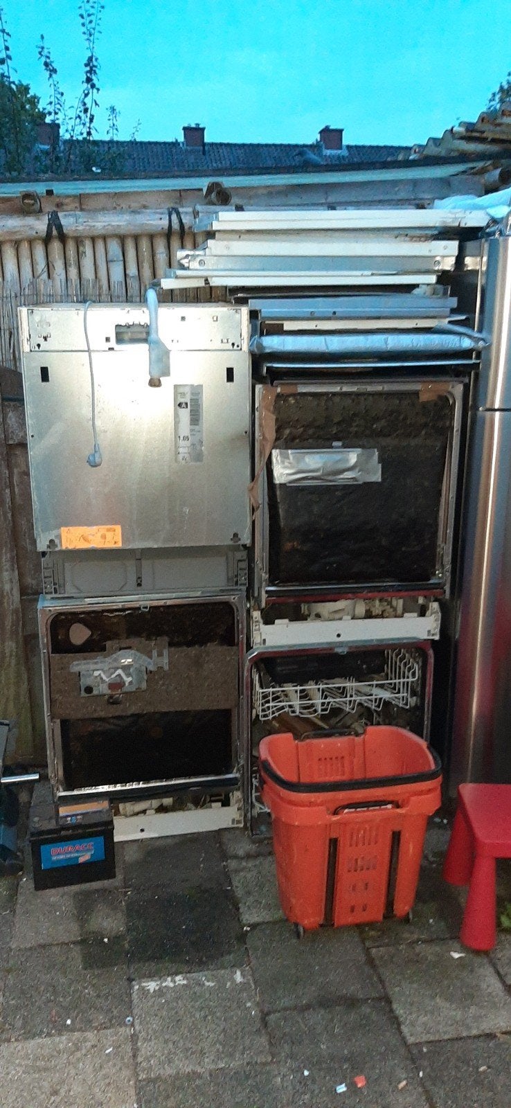 Gratis oud ijzer inclusief RVS koelkast en meer, Doe-het-zelf en Verbouw, Metalen, Ophalen of Verzenden