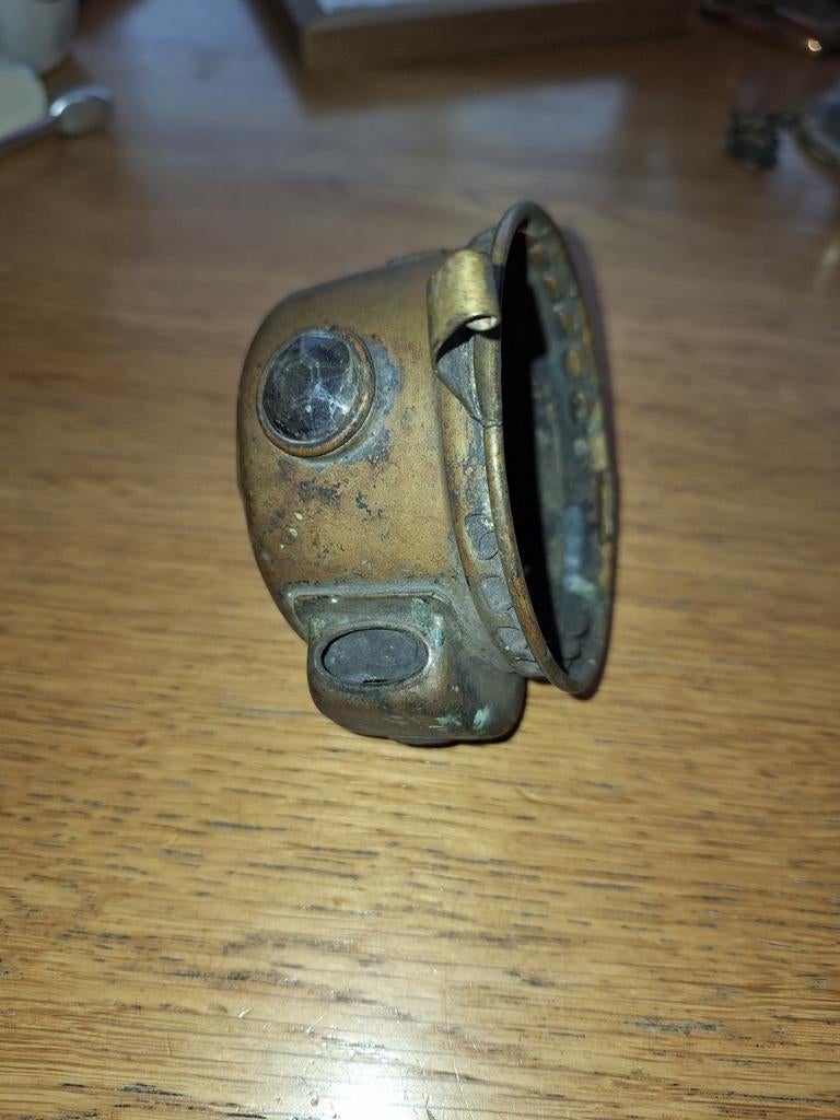 Antieke carbidlamp, Ophalen of Verzenden, Koper
