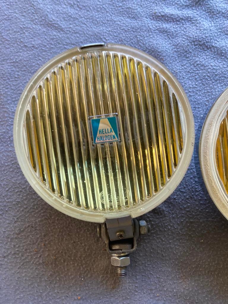 Oldtimer 2 Hella mistlampen type 140, Auto-onderdelen, Verlichting, Ophalen of Verzenden, Gebruikt