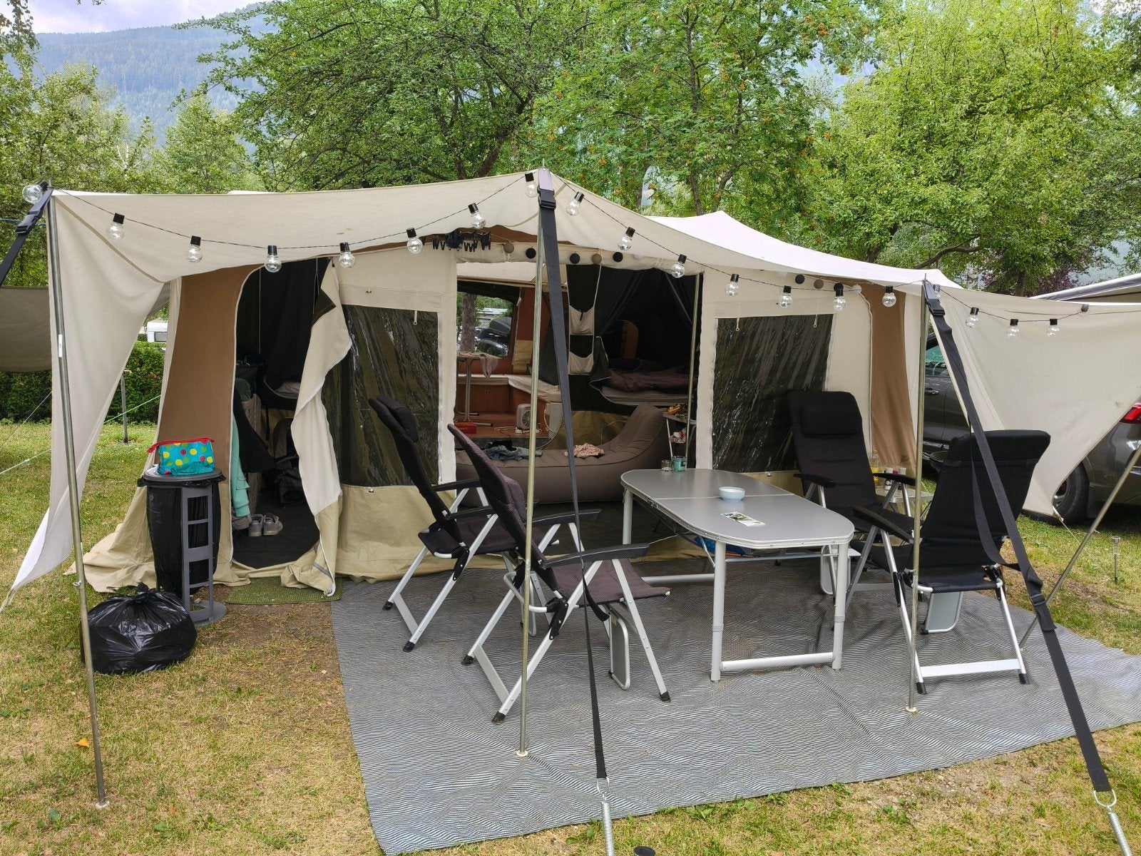 Trigano Olympe GL met keuken, imperial en fietsendragers, Caravans en Kamperen, Vouwwagens, Ophalen