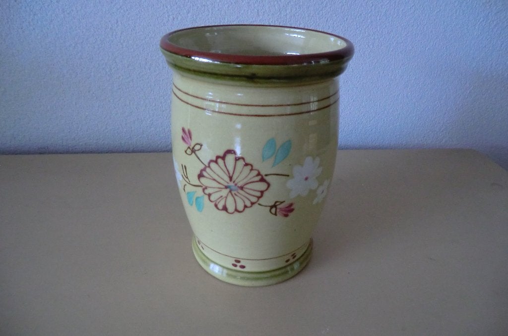 vaas - geglazuurd - Marks & Spencer, vintage Farmhouse, 7923, Ophalen of Verzenden, Gebruikt, Overige kleuren, Steen/keramiek