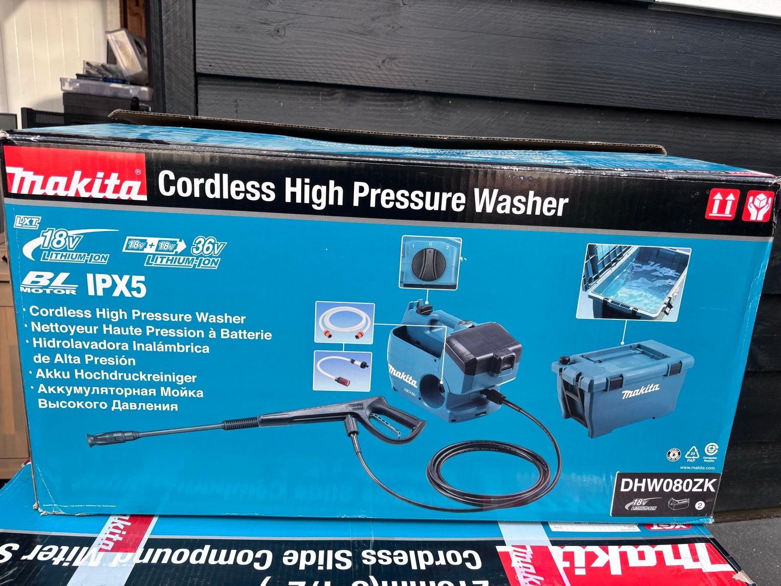 Makita DHW080Z Accu Hogedrukreiniger - Nagenoeg Nieuw, Tuin en Terras, Ophalen of Verzenden, Zo goed als nieuw, Accu