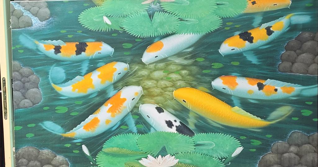 Koi schilderij, Ophalen