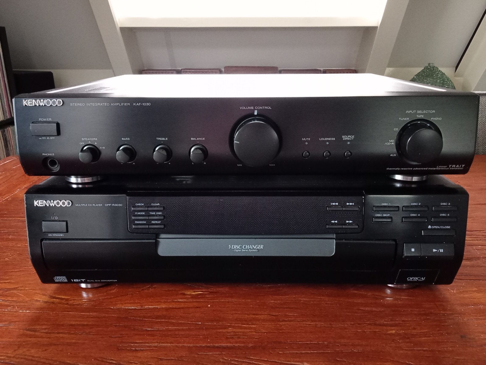 Kenwood versterker en 5 CD wisselaar, Gebruikt, 60 tot 120 watt, Stereo, Ophalen