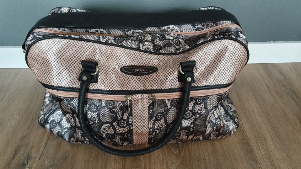 Zalmkleurige bloemetjes weekendtas van True Spirit, Ophalen of Verzenden, Zo goed als nieuw, Overige kleuren, Overige typen