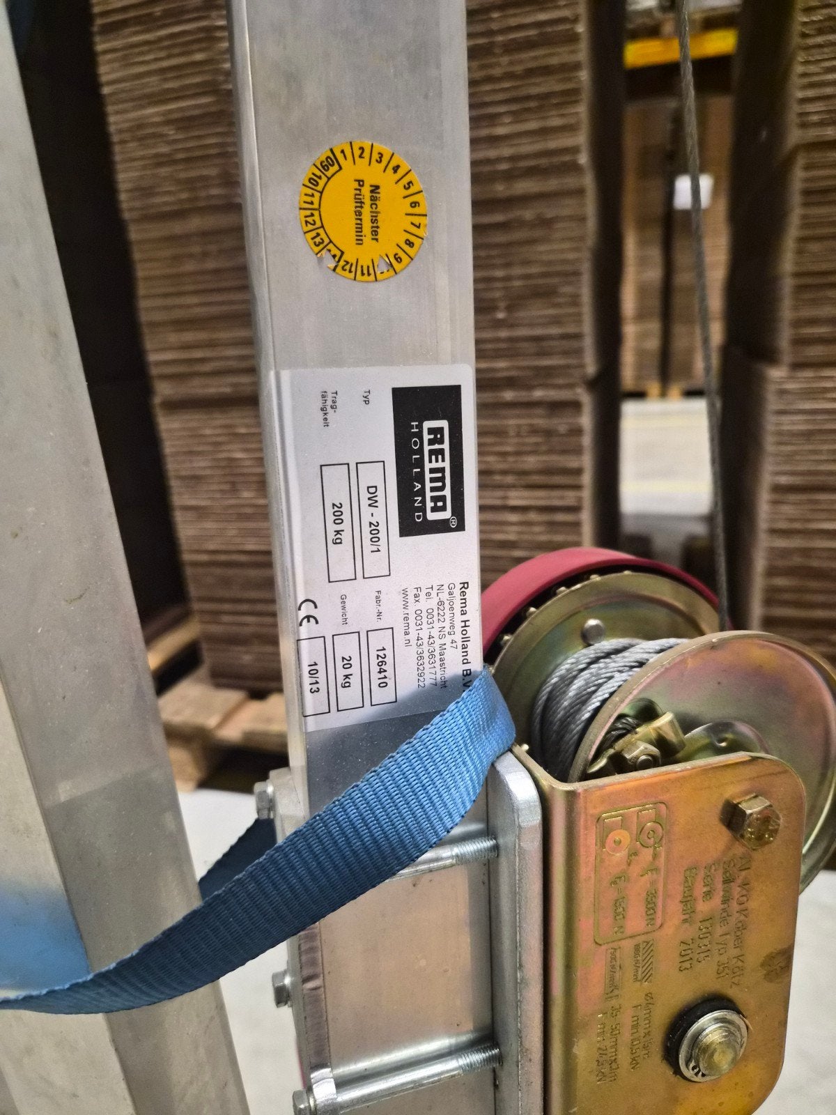 REMA Holland DVV-200-1 Aluminium Statief met Lier, Ophalen of Verzenden, Gebruikt, Handmatig